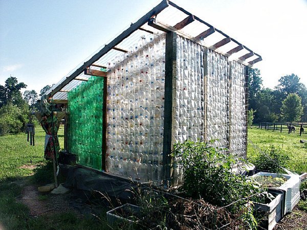 Bottle Greenhouse Flickr By ticticticticboom From: http://www.inspirationgreen.com/plastic-bottle-homes.html