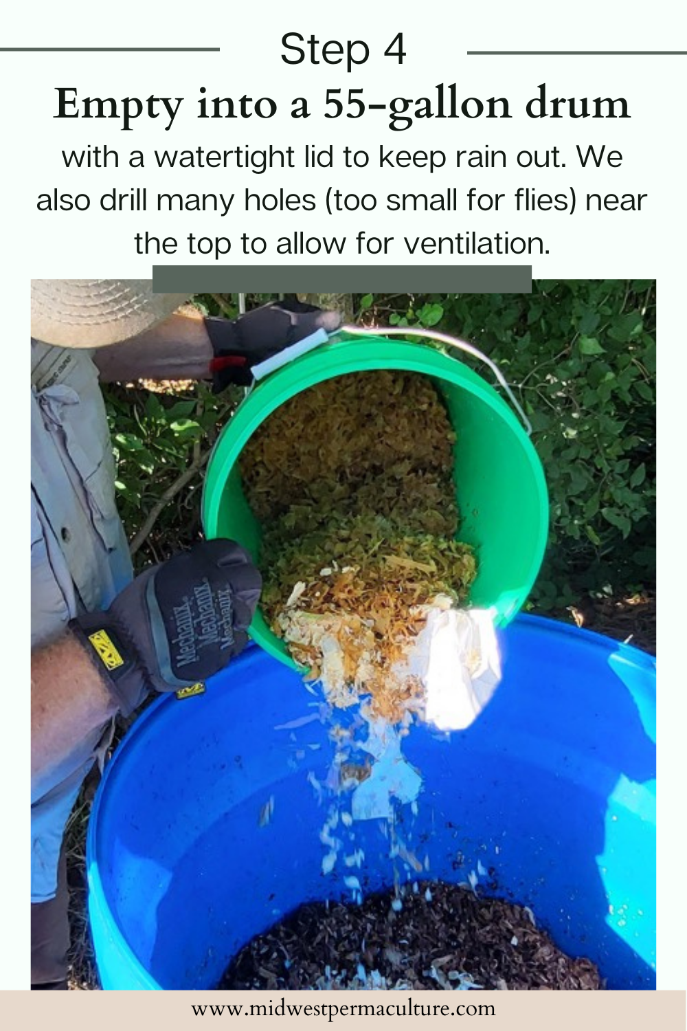 6-Gallon Composting Toilet BUCKET with LID